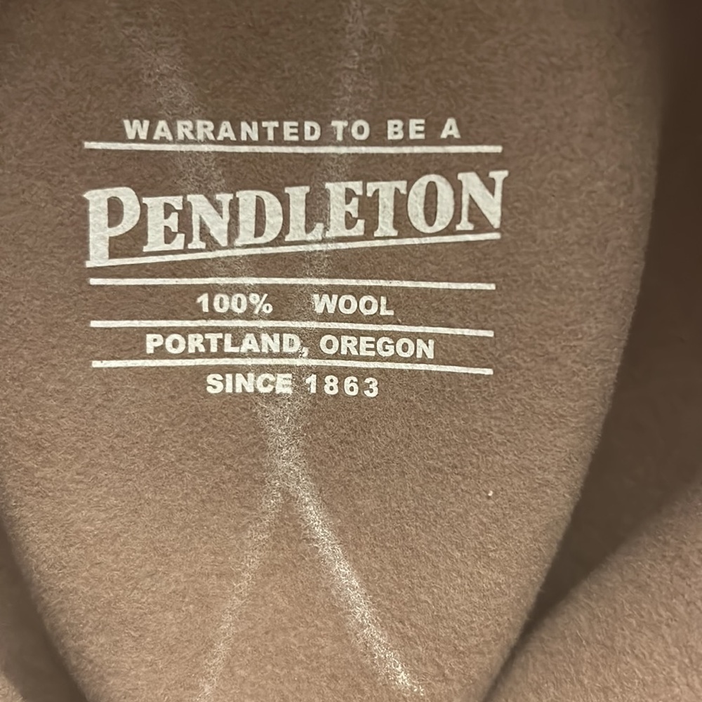 Pendleton Hat, Brown Wool, Extra Large - image 3